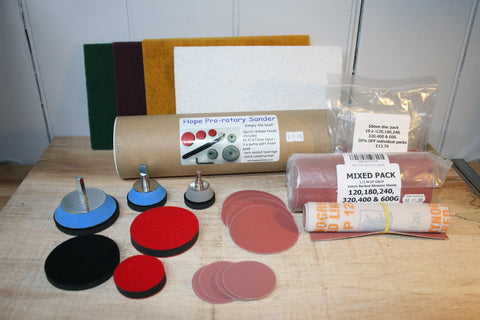 ABRASIVES AND SANDING EQUIPMENT, PREPARATION, APPLICATION, BRUSHES ETC