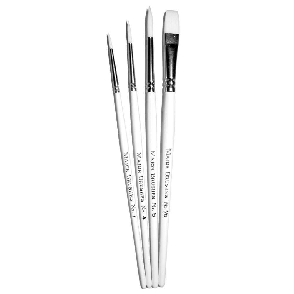 White Synthetic Sable Brush Set